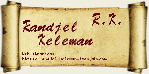 Ranđel Keleman vizit kartica